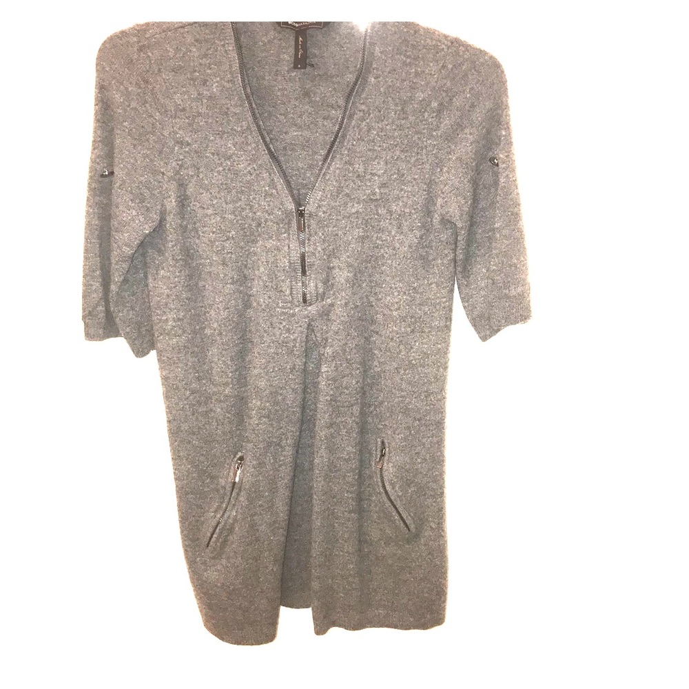 BCBG Max Azria grey zippered top